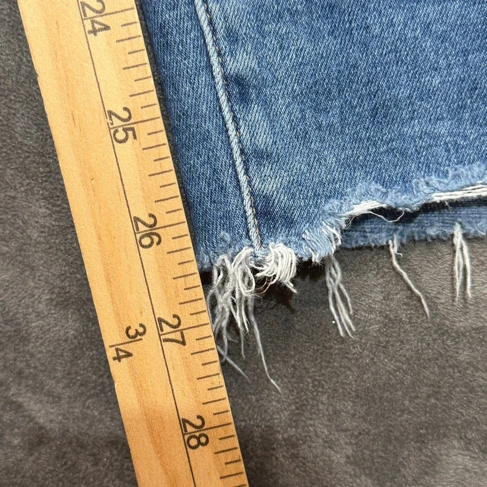 Paige Hoxton Ankle Jeans Women 29‎ Blue High Rise Raw Hem Skinny Stretch Denim